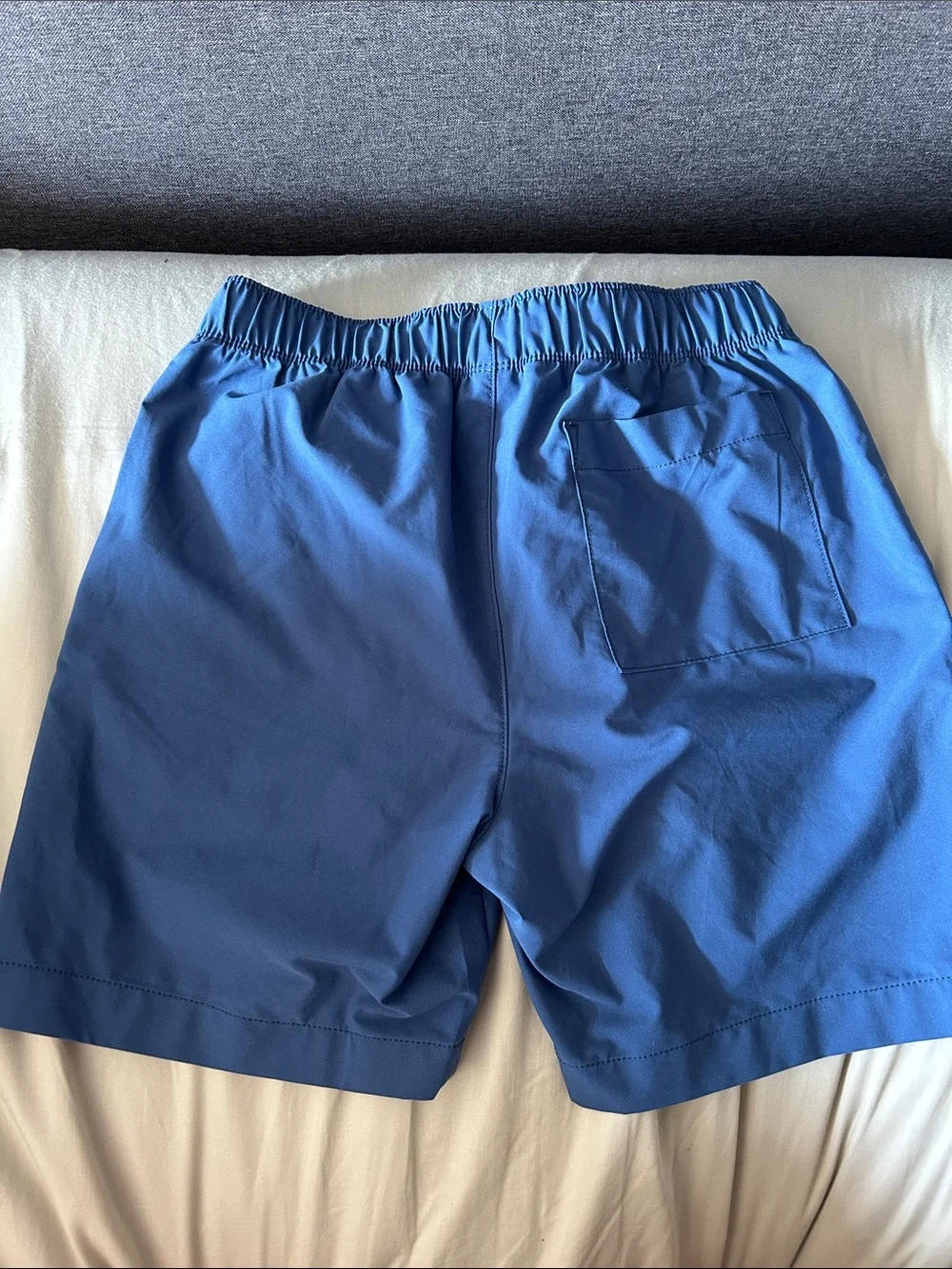J Crew Crewcuts Boys Solid Blue Elastic-Waist Active shorts, size 12